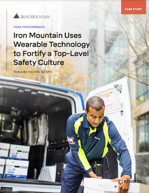 Iron Mountain uses Kinetic wearable to promote worker safety